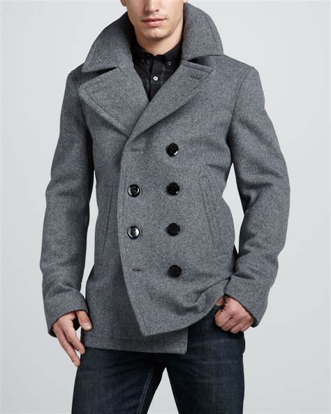 vintage burberry pea coat|burberry pea coat men's sale.